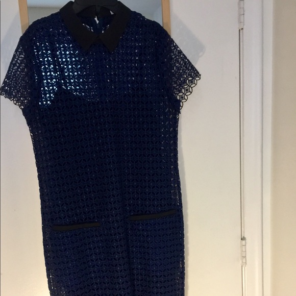 Embroidered blue and black ankle long dressy - Picture 1 of 5